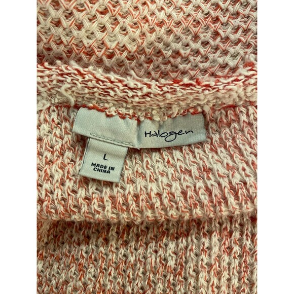 Halogen Red & White Womens Jacket Stylish Distressed with Frayed Edging Sz Large - Picture 9 of 12